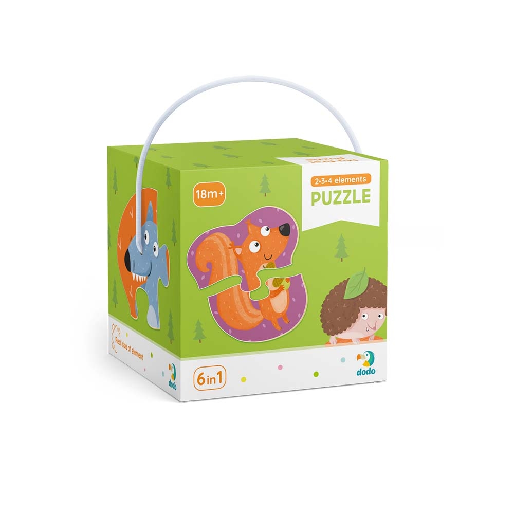 DoDo Пазл 2-3-4 елементи - Лісові тварини 300195
