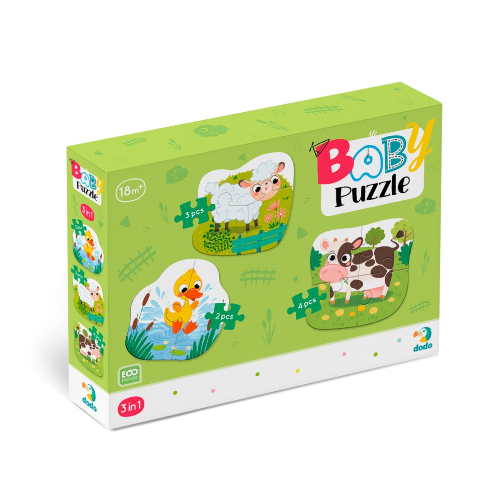 DoDo Пазл 3 в 1 - Сільські тварини 300393