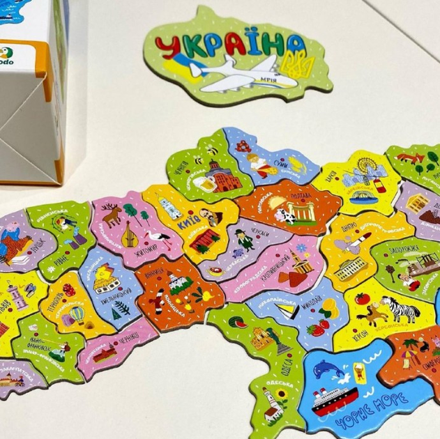 DoDo Пазл 28 елементів - Мапа України 28 елементів 200241. Фото 4
