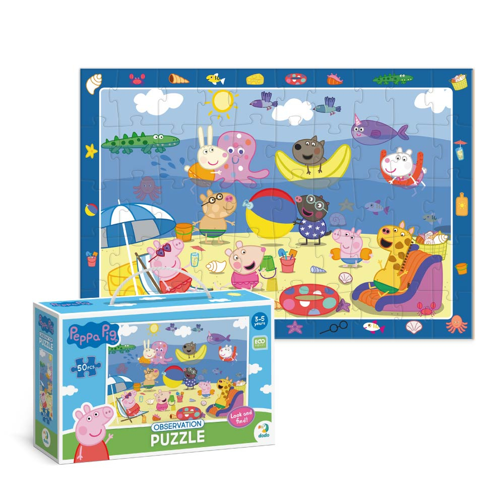 DoDo Пазл обсерваційний 50 елементів - Peppa Pig. Літні канікули 200473. Фото 2