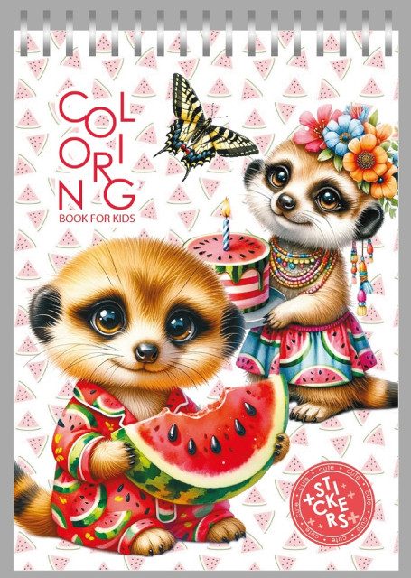 Книжка-розмальовка Art studio of Happines з наліпками 148 х 210 мм, 12 аркушів
