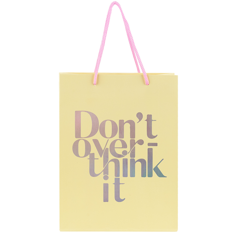 Пакет паперовий подарунковий Axent Don't overthink it 8501-30-A, 18х24 см. Фото 2