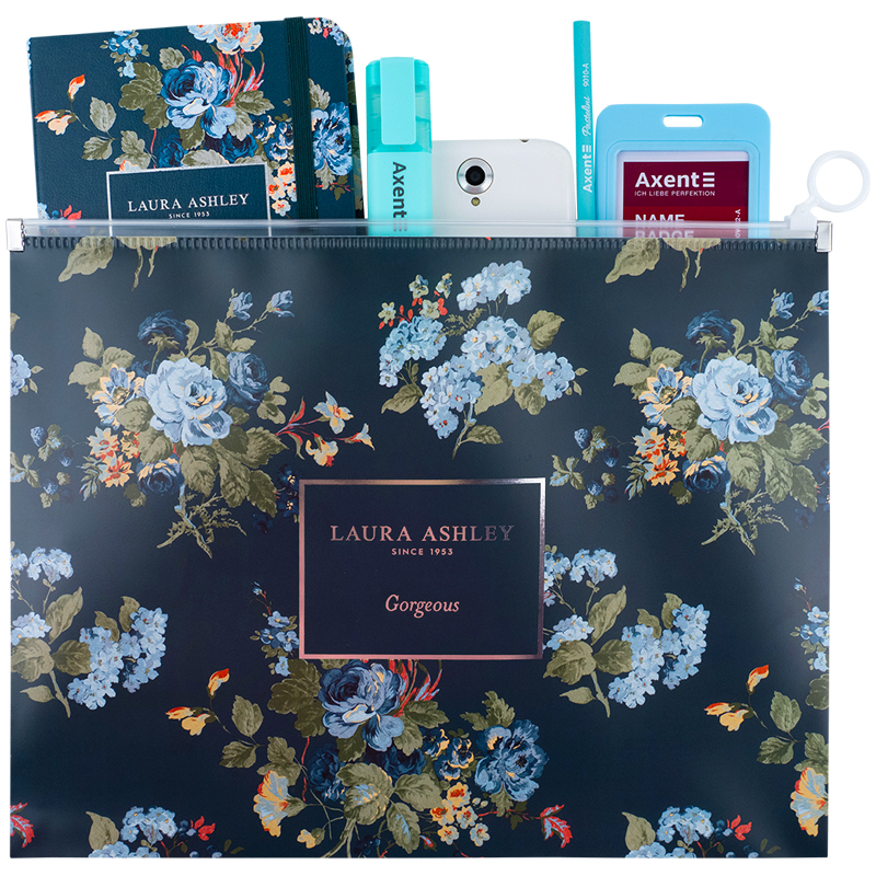 Папка на блискавці zip-lock Axent Laura Ashley, Gorgeous 1497-31-A, А4+. Фото 3