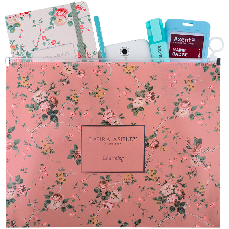 Папка на блискавці zip-lock Axent Laura Ashley, Charming 1497-30-A, А4+. Фото 3