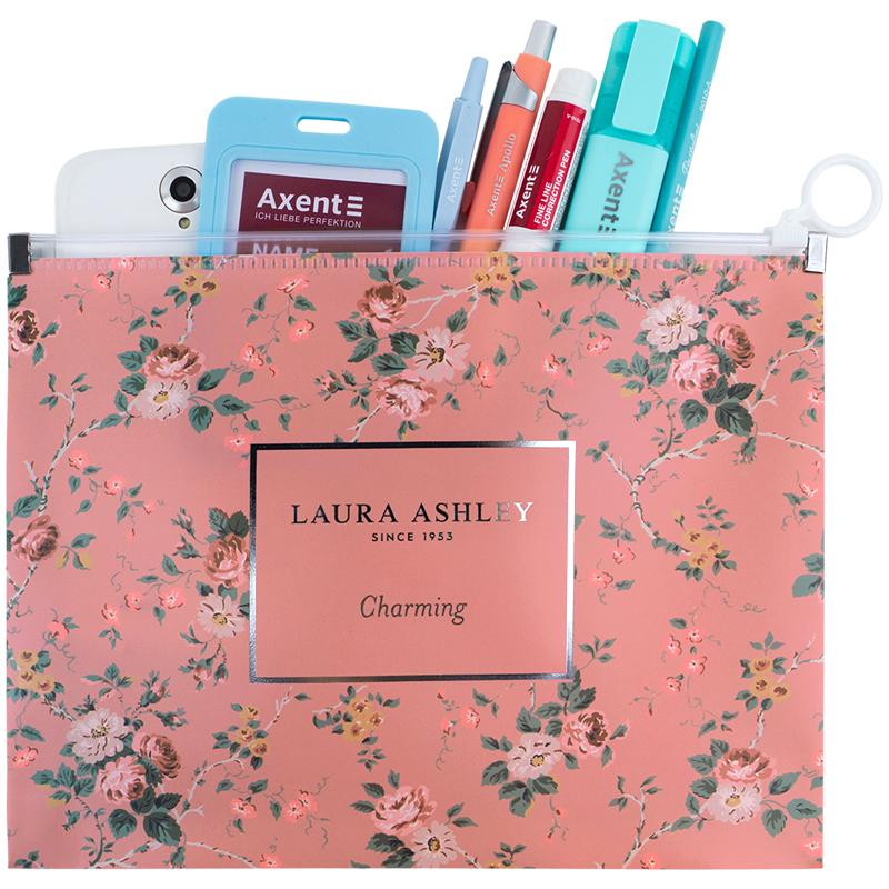 Папка на блискавці zip-lock Axent Laura Ashley, Charming 1498-30-A, А5+. Фото 3