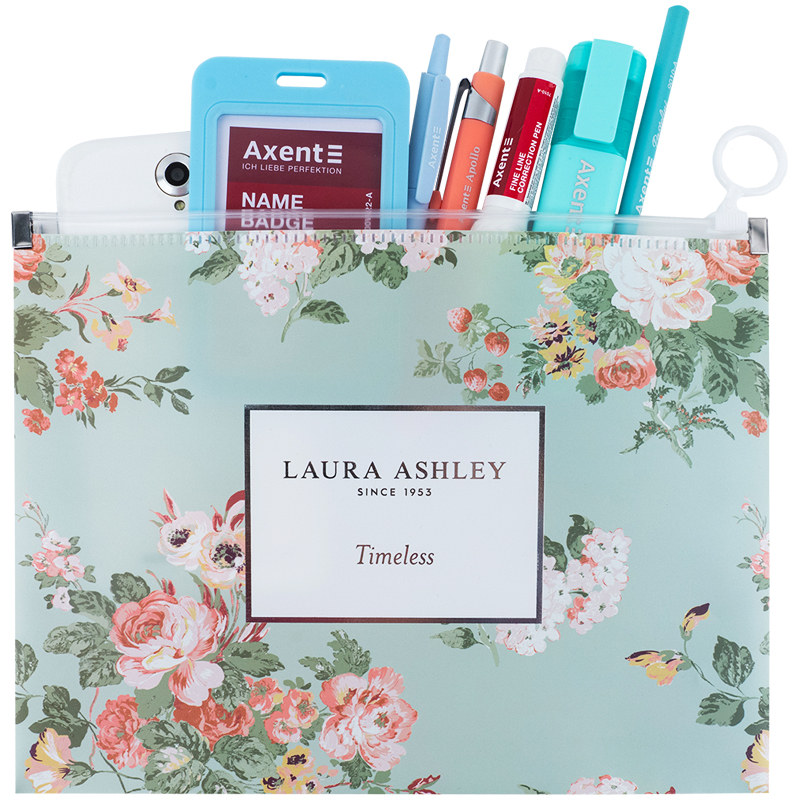 Папка на блискавці zip-lock Axent Laura Ashley, Timeless 1498-32-A, А5+. Фото 3