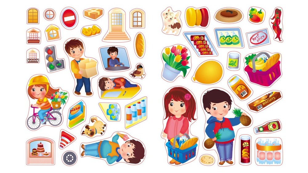 Книга Вчимо англійську з наліпками. Наше місто. Фото 5