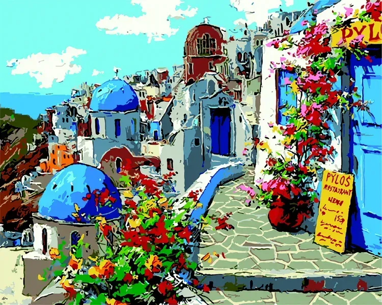 ZiBi Картина за номерами. Грецькі канікули 40х50 ART Line