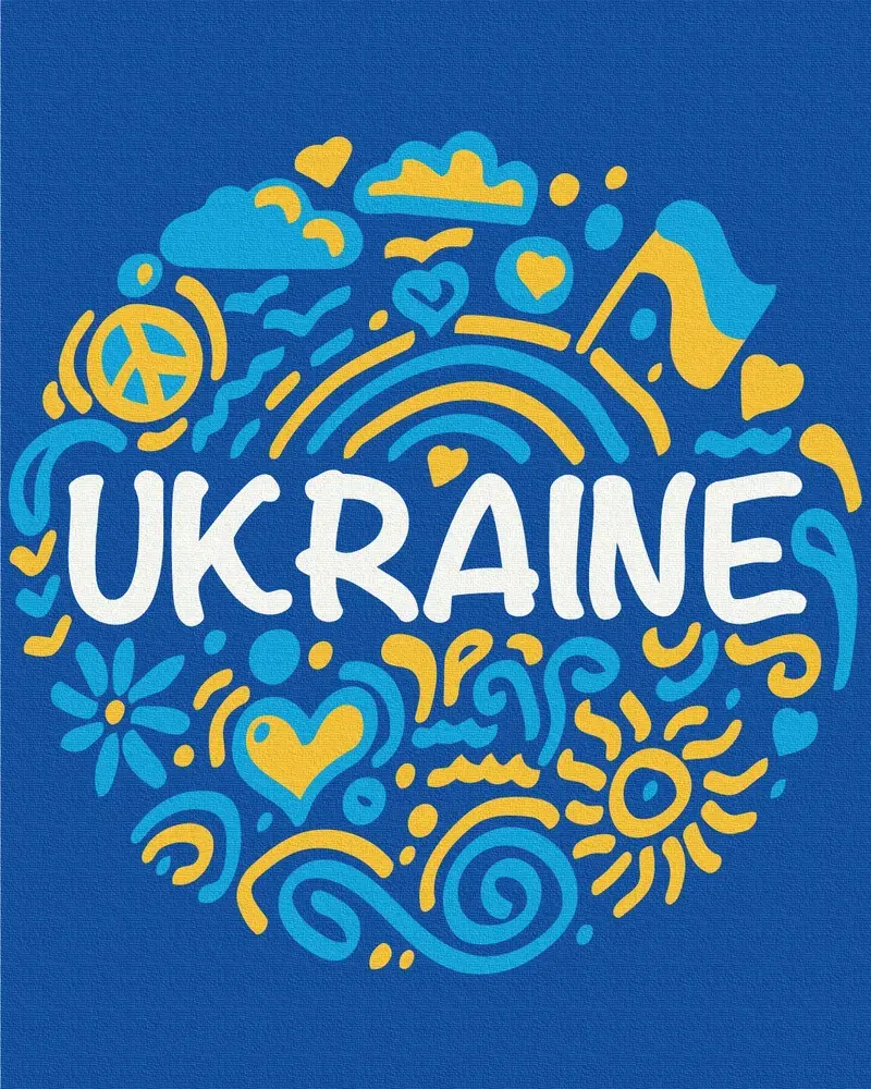 ZiBi Картина за номерами. Код нації 40х50 PATRIOT KIDS Line