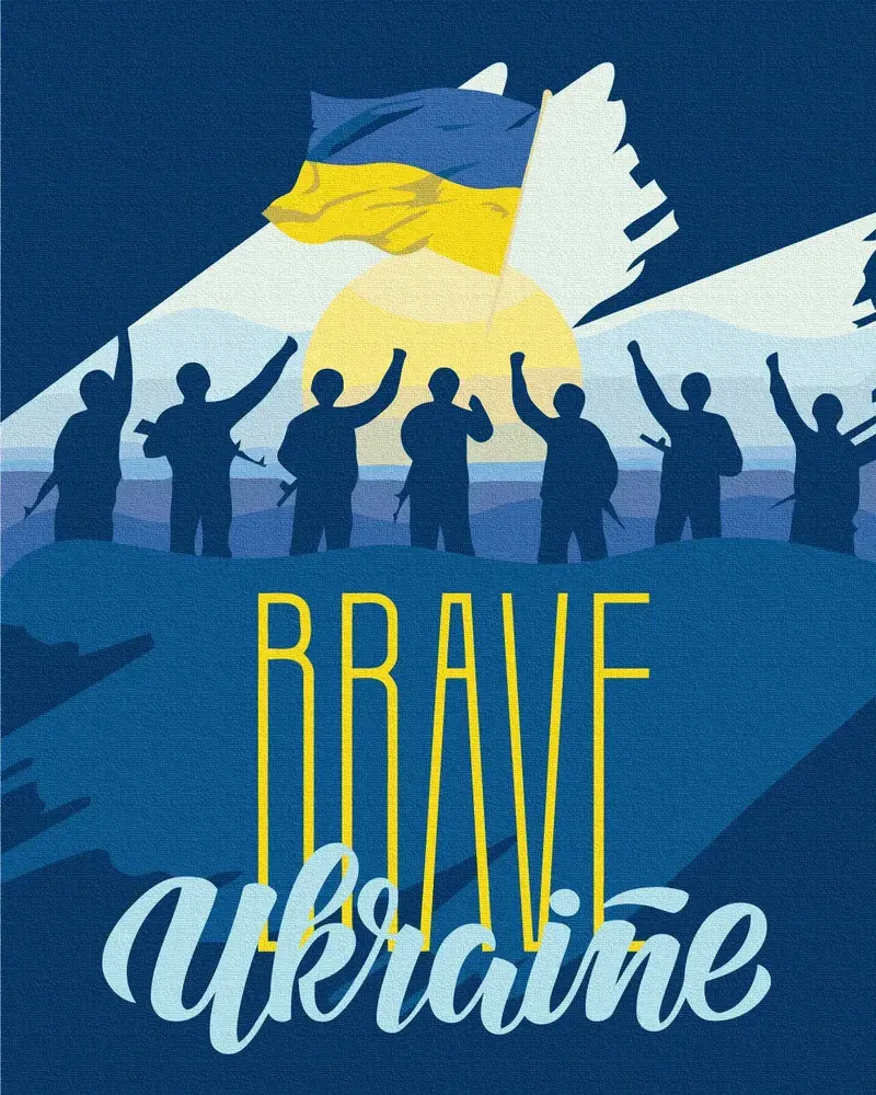 ZiBi Картина за номерами. Смілива Україна 40х50 PATRIOT KIDS Line