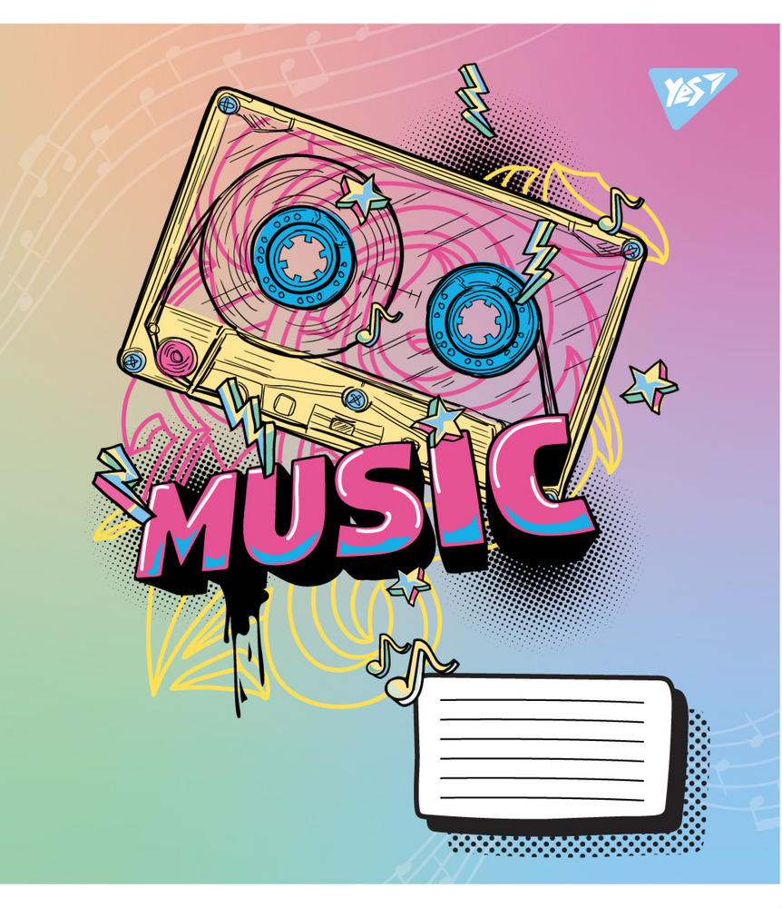 Зошит для нот Yes Colours of music А5 12 аркушів 766259. Фото 2