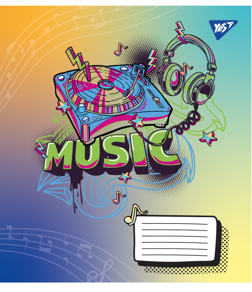 Зошит для нот Yes Colours of music А5 12 аркушів 766259. Фото 4