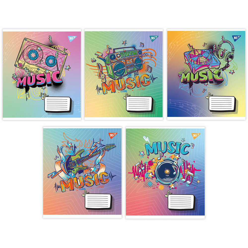 Зошит для нот Yes Colours of music А5 12 аркушів 766259
