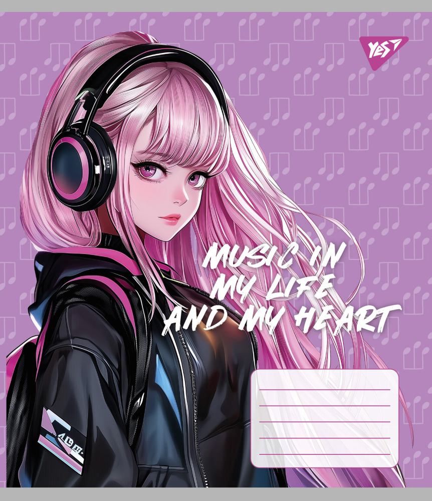 Зошит для нот Yes Anime moon music А5 12 аркушів 767437. Фото 4