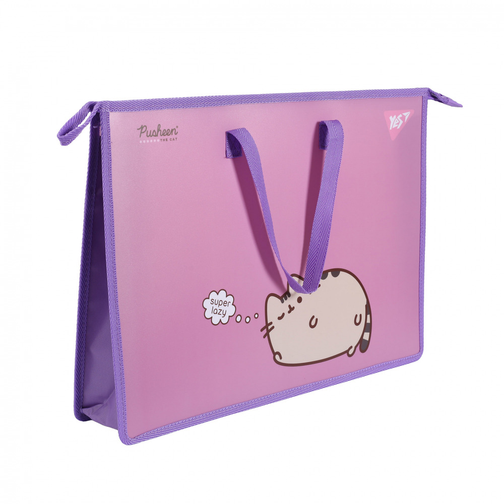 Папка портфель Yes А3 з тканинними ручками Pusheen 492280. Фото 3