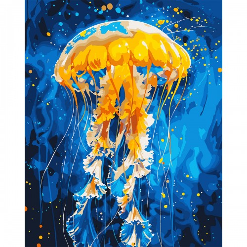 SANTI Картина за номерами. Танець медузи 40x50 см LED підсвітка