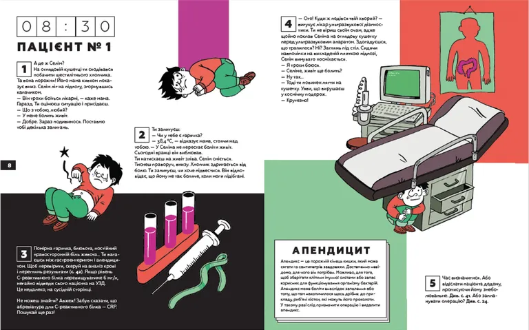 Книга Стань лікарем на 24 години! Хутко, на тебе чекають пацієнти! - Анн-Шарлот Ґотьє, Паскаль Прево. Фото 5