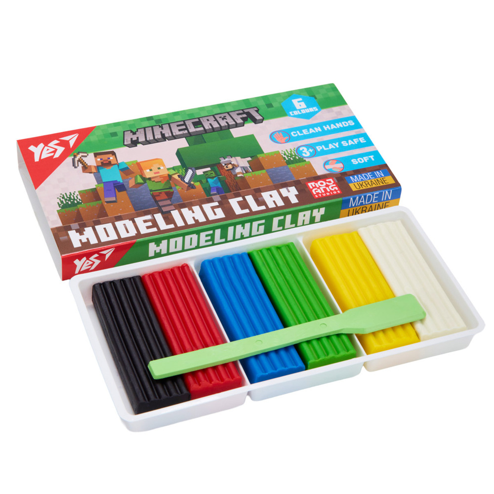 Пластилін Yes Minecraft 6 кольорів 120 г 540650. Фото 2