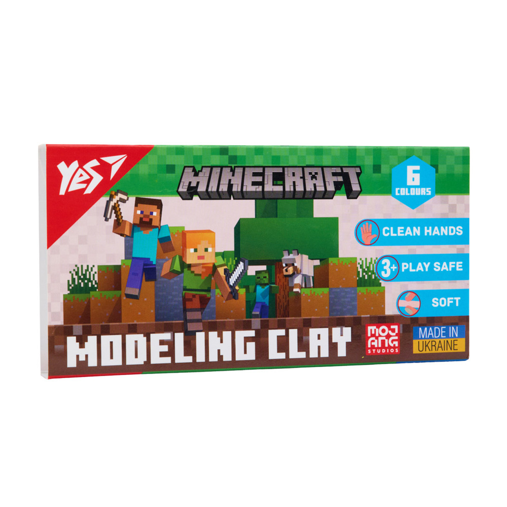 Пластилін Yes Minecraft 6 кольорів 120 г 540650