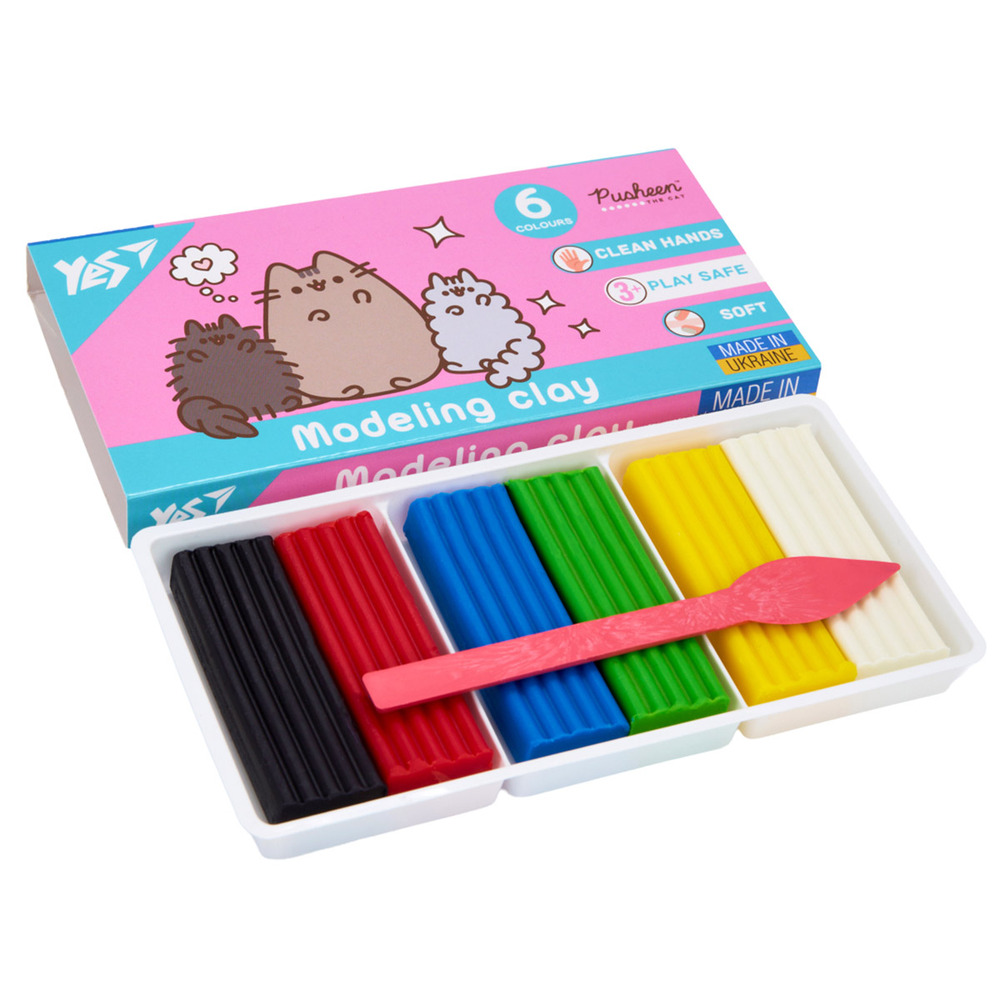 Пластилін Yes Pusheen 6 кольорів 120 г 540651. Фото 2