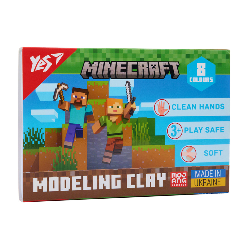 Пластилін Yes Minecraft 8 кольорів 160 г 540656