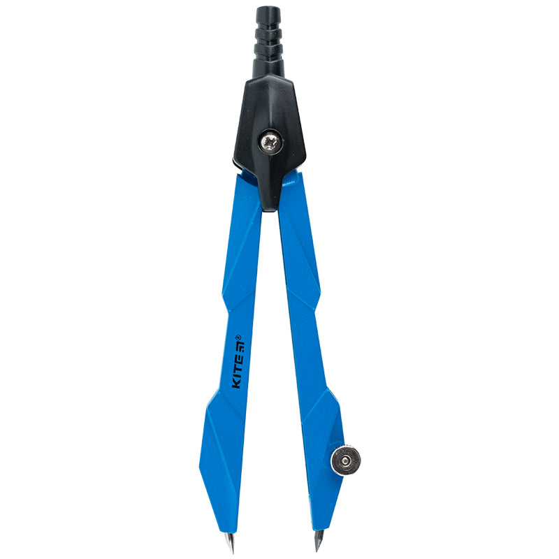 Циркуль металевий + грифель Kite Techno K24-414-02, 120 мм, синій