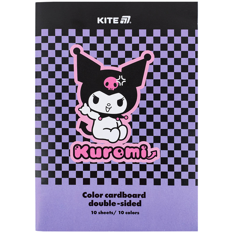 Картон кольоровий двосторонній Kite Kuromi А4 10 аркушів HK24-255-2