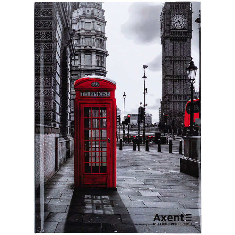 Книга записна Axent R&B Telephone 8457-5-A, А5, 96 аркушів, клітинка, тверда обкладинка