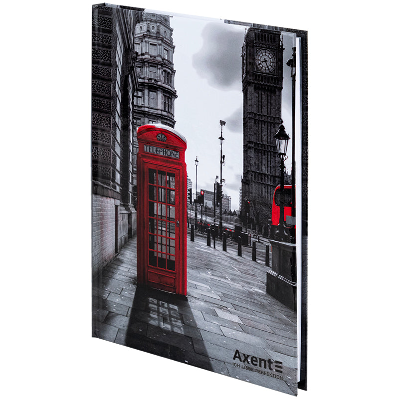 Книга записна Axent R&B Telephone 8457-5-A, А5, 96 аркушів, клітинка, тверда обкладинка. Фото 2