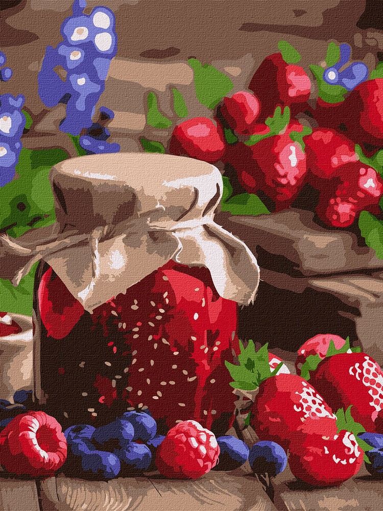 Ideyka Картина за номерами. Малинове варення 30х40 см