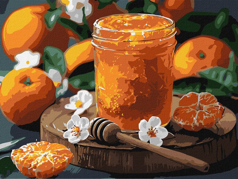 Ideyka Картина за номерами. Мандариновий мед 30х40 см