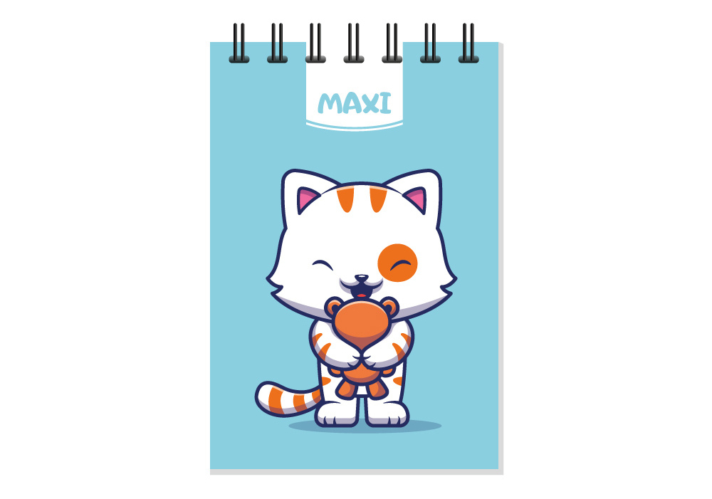 Блокнот MAXI Pets А7 80 аркушів, пластикова обкладинка, клітинка MX26312 . Фото 8