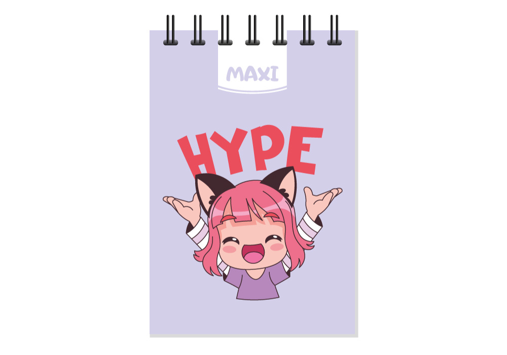 Блокнот MAXI Anime А7, 80 аркушів, пластикова обкладинка, клітинка MX26313 . Фото 3