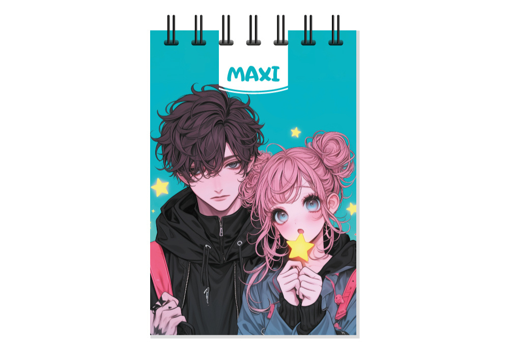 Блокнот MAXI Anime А7, 80 аркушів, пластикова обкладинка, клітинка MX26313 . Фото 9