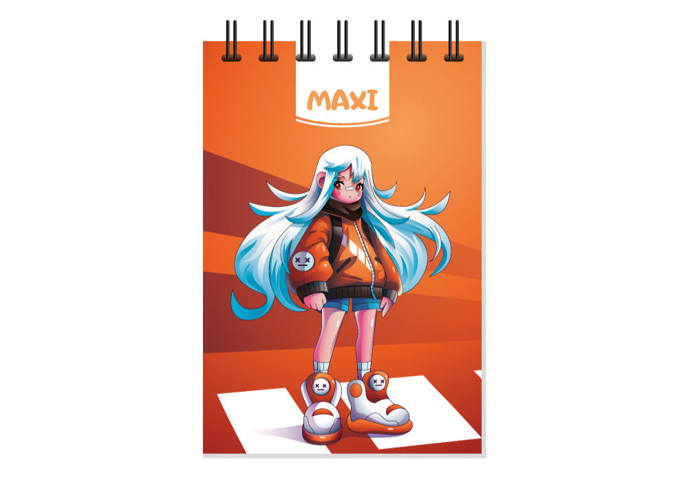 Блокнот MAXI Anime А7, 80 аркушів, пластикова обкладинка, клітинка MX26313 . Фото 5