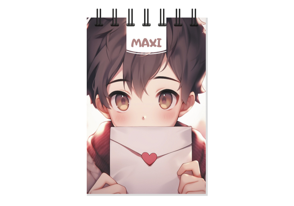 Блокнот MAXI Anime А7, 80 аркушів, пластикова обкладинка, клітинка MX26313 . Фото 6
