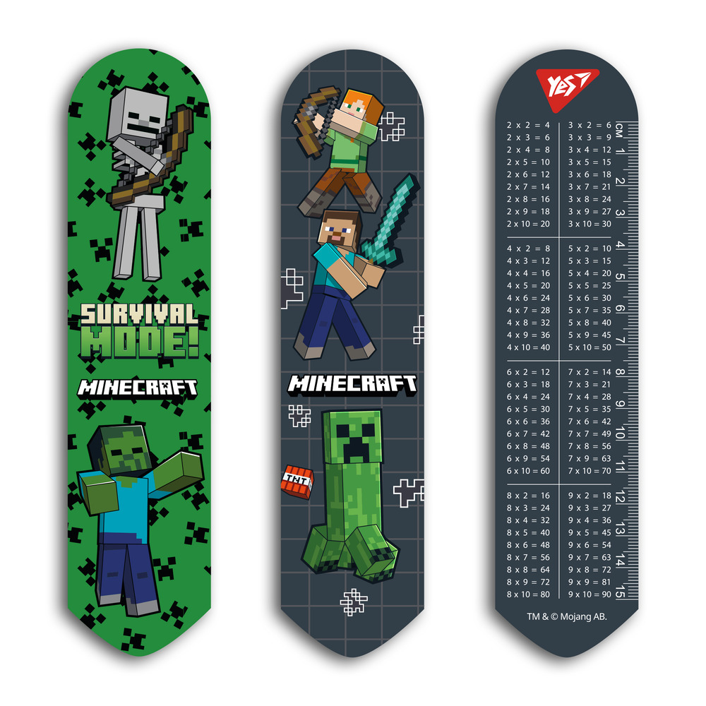 Закладка 2D Yes Minecraft чорна 708337