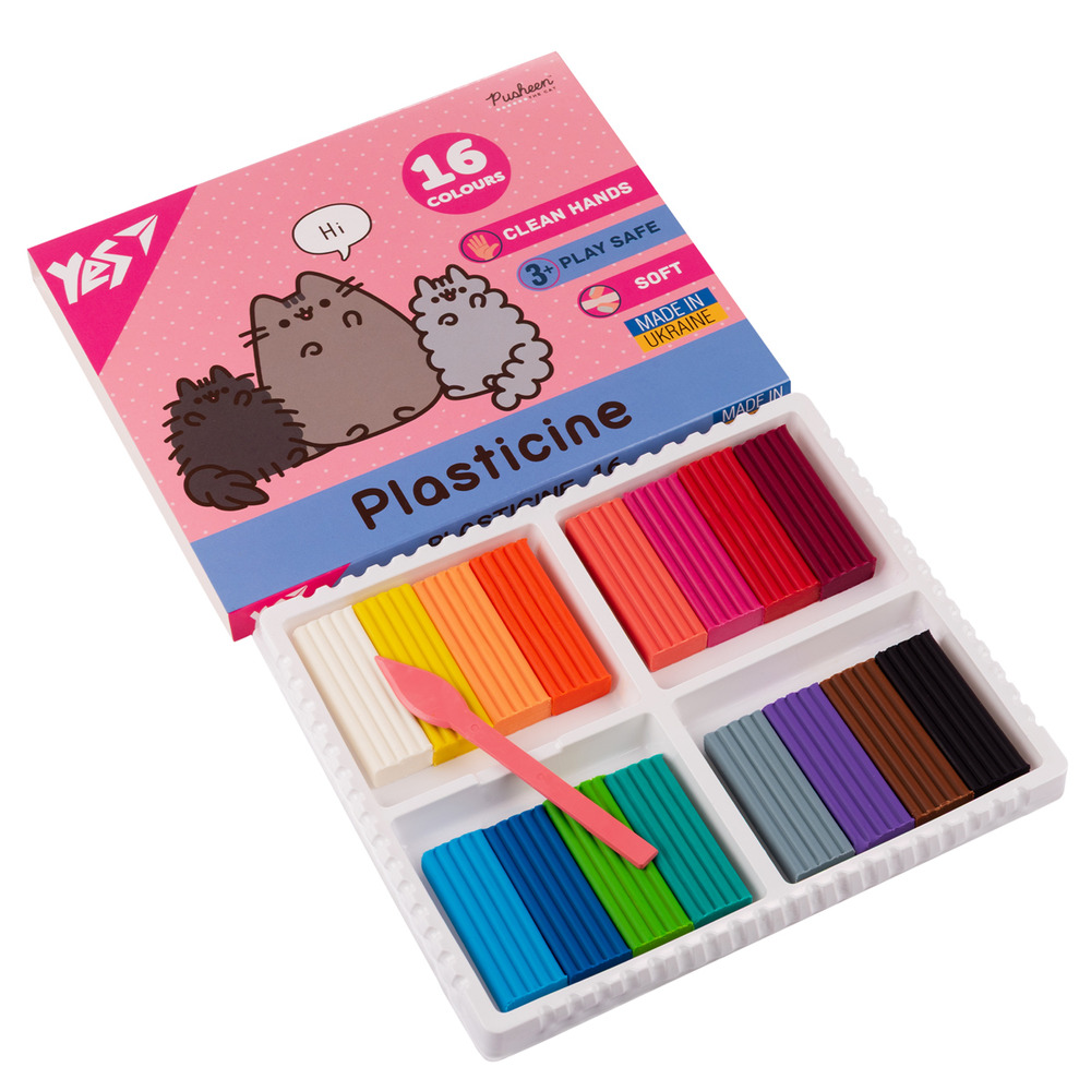 Пластилін Yes Pusheen 16 кольорів 320 г 540694. Фото 2