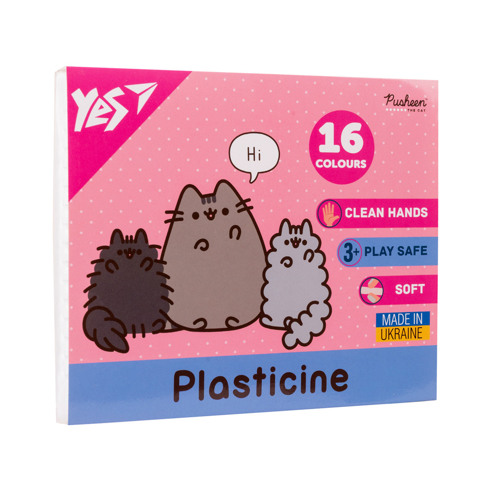 Пластилін Yes Pusheen 16 кольорів 320 г 540694