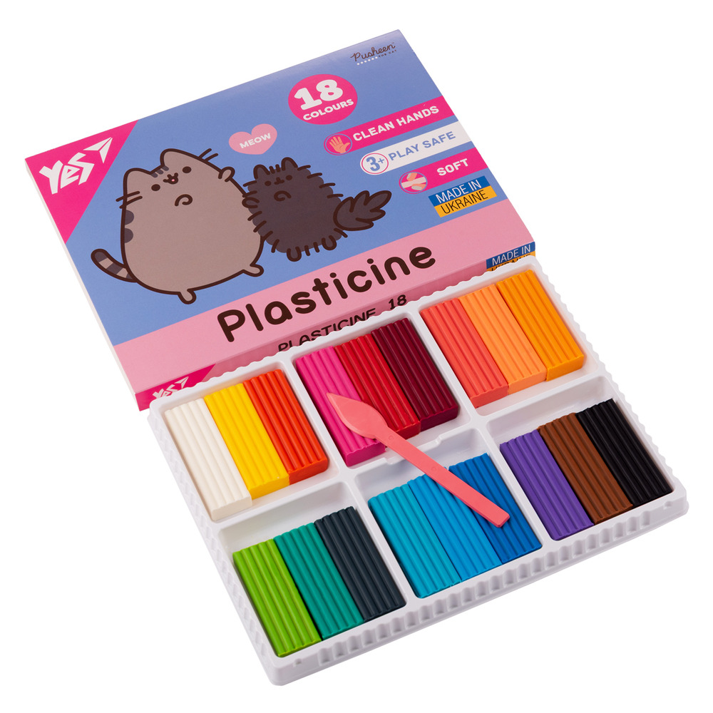 Пластилін Yes Pusheen 18 кольорів 360 г 540695. Фото 2