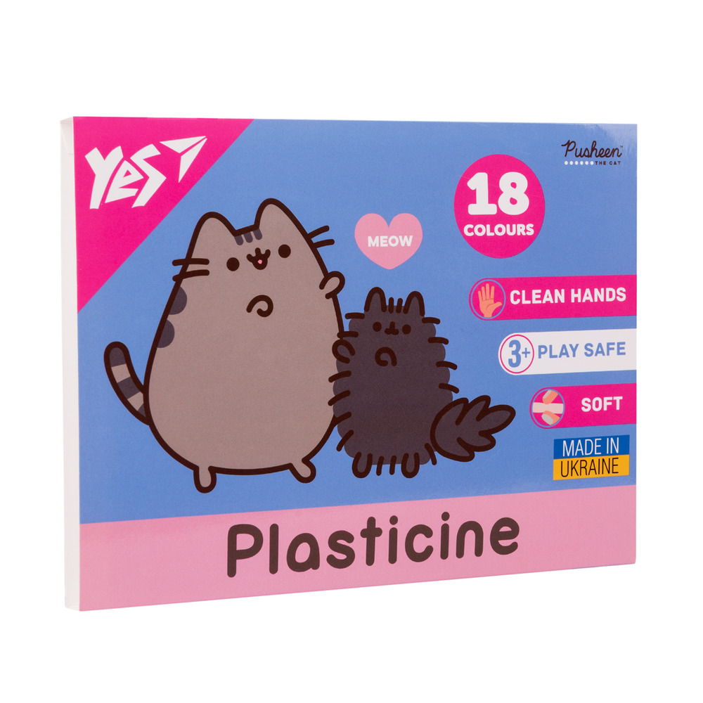 Пластилін Yes Pusheen 18 кольорів 360 г 540695