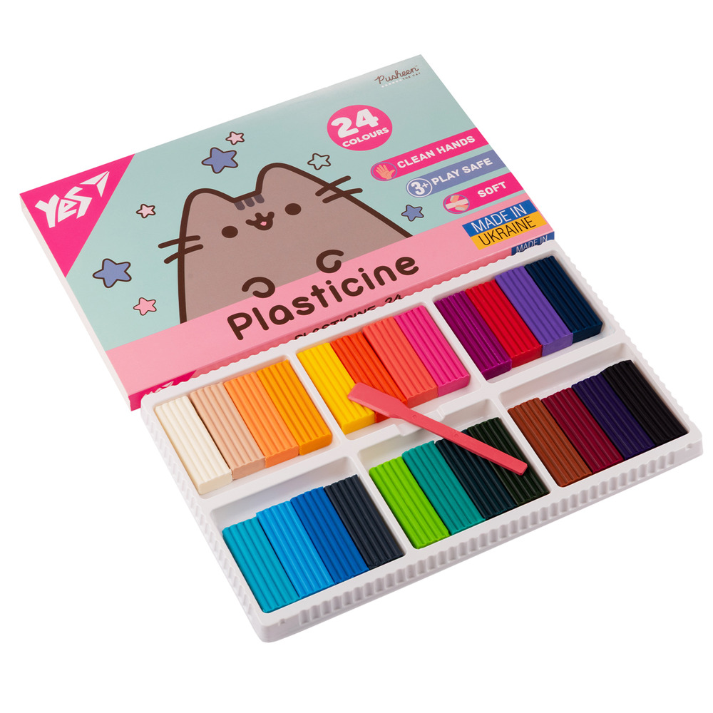 Пластилін Yes Pusheen 24 кольори 480 г 540685. Фото 2