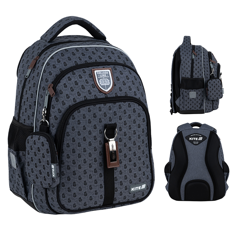 Шкільний набір Kite Education College Line Boy SET_K25-763M-3 (рюкзак, пенал, сумка). Фото 2