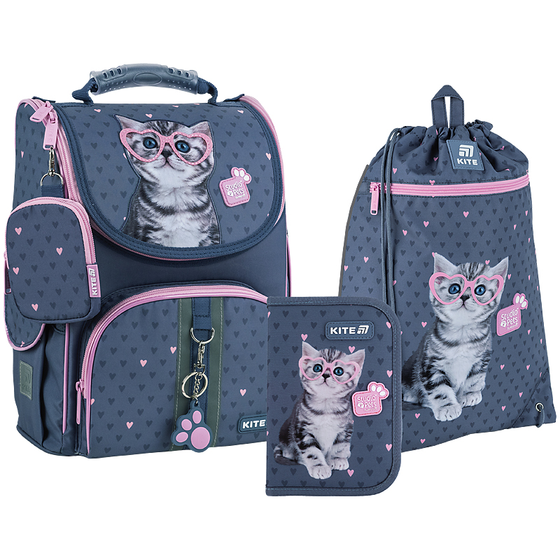 Шкільний набір Kite Education Studio Pets SET_SP25-501S (рюкзак, пенал, сумка)