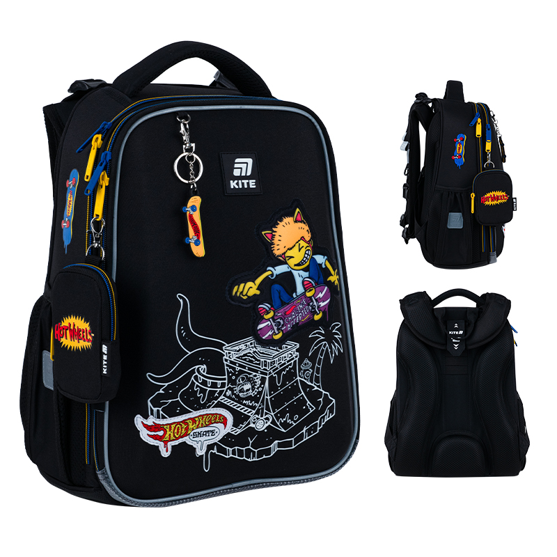 Шкільний набір Kite Education Hot Wheels Skate SET_HW25-531M (рюкзак, пенал, сумка). Фото 2