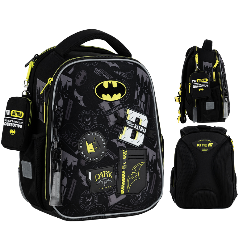 Шкільний набір Kite Education DC Batman SET_DC25-555S (рюкзак, пенал, сумка). Фото 2