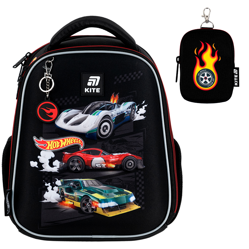 Шкільний набір Kite Education Hot Wheels SET_HW25-555S (рюкзак, пенал, сумка). Фото 4