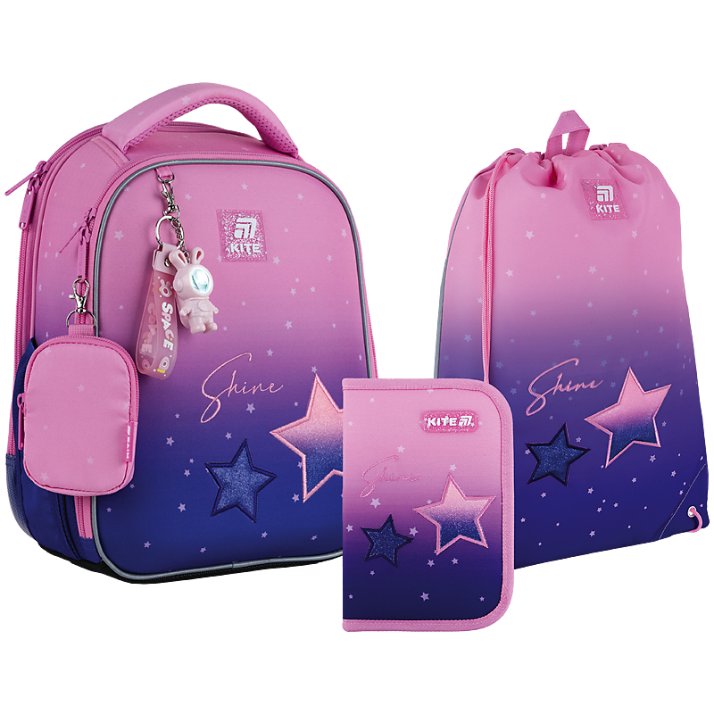 Шкільний набір Kite Education Sparkling SET_K25-555S-9 (рюкзак, пенал, сумка)