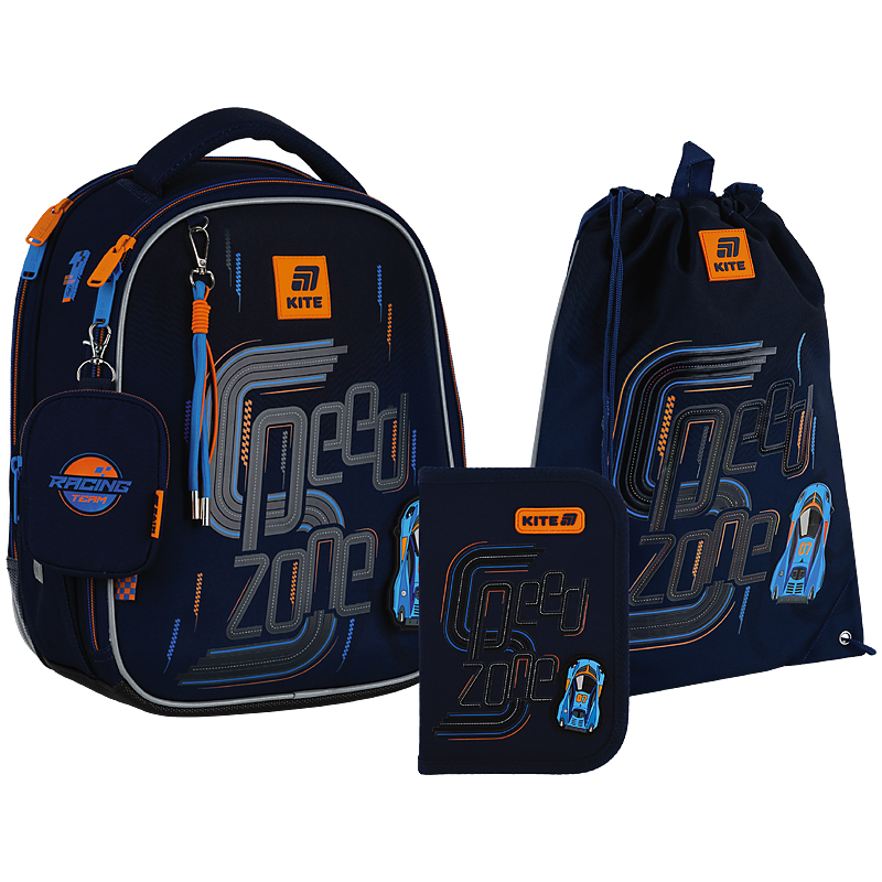 Шкільний набір Kite Education Speed Zone SET_K25-555S-3 (рюкзак, пенал, сумка)