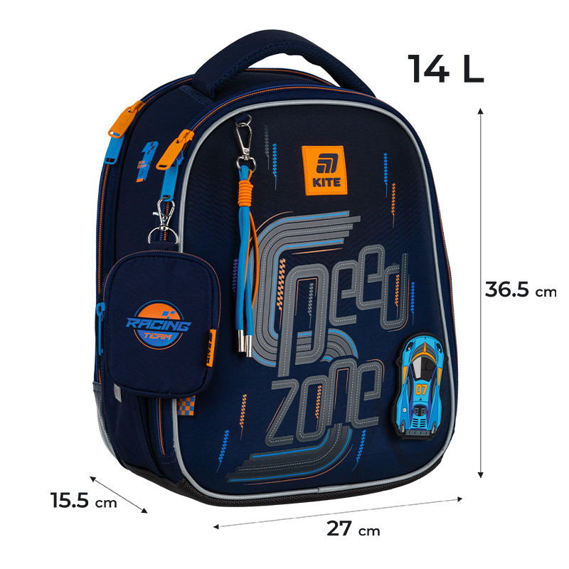 Шкільний набір Kite Education Speed Zone SET_K25-555S-3 (рюкзак, пенал, сумка). Фото 3